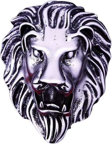 Vintage African Lion Head Brooch for Women Unique Tribal Animal Pin Party Jewelry for Blazer, Coat, Scarf in Kuwait