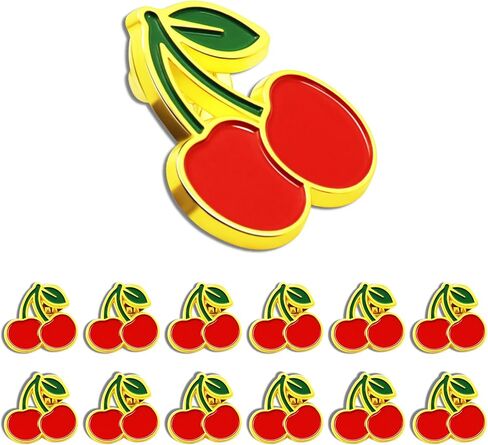 Cherry Lapel Pins 12/24/50/100Pcs Cute Red Fruit Lapel Pin Back to School Brooch Student Enamel Lapel Pin Backpack Scarf Hat Bag Decoration Girls Women in Kuwait