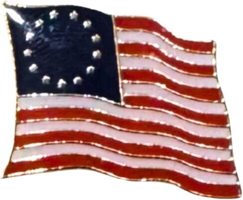 Betsy Ross 1776 USA American Flag Enamel Lapel Pin, 1 Inch in Saudi Arabia
