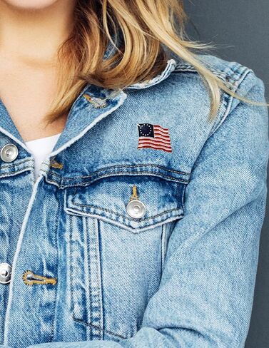 Betsy Ross 1776 USA American Flag Enamel Lapel Pin, 1 Inch in Saudi Arabia