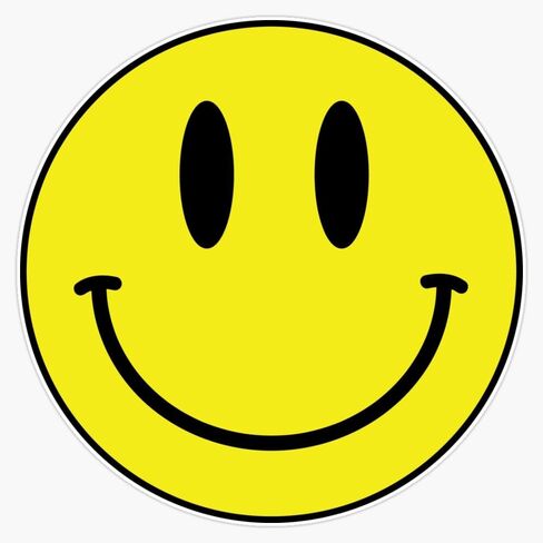 Magnet Vintage 90's Smiley face Magnetic Vinyl Sticker 5" in Saudi Arabia