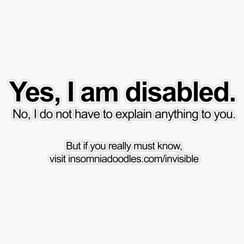 Magnet I am Disabled Invisible Disabilities Awareness Magnetic Vinyl Sticker 5" in Saudi Arabia