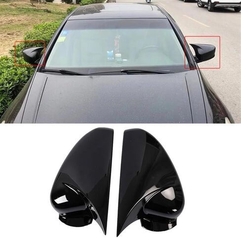 Car Rearview Mirror Cover, for Acura ILX 2013 2014 2015 2016 2017 2018 2019 2020 2021 2022 ABS Horn Style Side Rear View Mirror Cover Trim Wing Mirror Cover in Saudi Arabia
