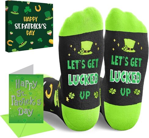 جوارب HAPPYPOP St. Patrick's Day للنساء والرجال - جوارب شامروك، جوارب Kiss Me Im Irish Gifts الخضراء، هدايا عيد القديس باتريك in Saudi Arabia