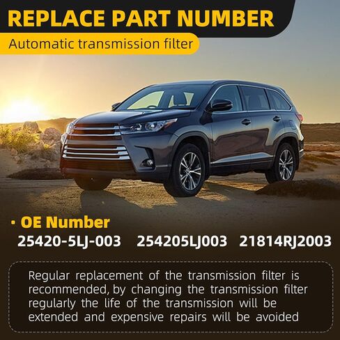 Transmission Filter Oil Pan Gasket Kit, Compatible with Honda CR-V CRV 2015-2019, Civic 2016-2021, Accord 2015-2020, Replaces 21814RJ2003, 254205LJ003 in Kuwait