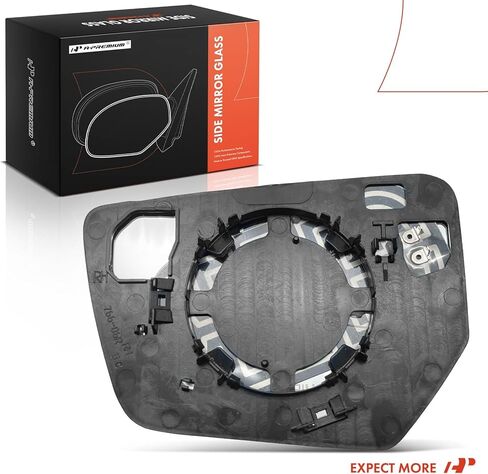 A-Premium Right Passenger Side Heated Mirror Glass with Backing Plate - Compatible with Chevrolet Impala 2014-2020 - Exterior Side View Convex Mirror in Saudi Arabia
