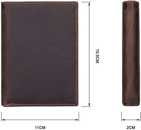 Mens Wallets Crazy Horse Leather Passport Holder Men Women Travel Abroad Wallet Card Multi-Functional Genuine Ticket Clip in Saudi Arabia
