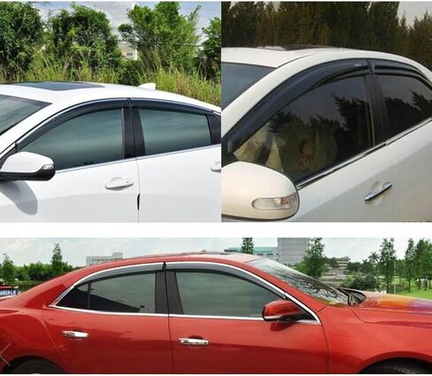 حاجب نافذة تهوية أوتوماتيكية للتركيب الخارجي متين للغاية من Lightronic، يناسب 1998-2002 Toyota Corolla Sedan وChevrolet Prizm، واقي المطر للحماية من الأشعة فوق البنفسجية، عاكس الرياح الأصلي للدخان، تثبيت بدون حفر، 4 قطع in Saudi Arabia