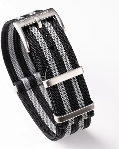 شركة انكور ستراب | حزام ساعة من النايلون المضلع مقاس 22 ملم | ريدج ويف شريط سريع الجفاف | مشبك من الفولاذ المقاوم للصدأ المصقول | الحارس العائم | الشقوق مختومة بالحرارة | معصم 5.75-8.5 بوصة | بوند in Kuwait