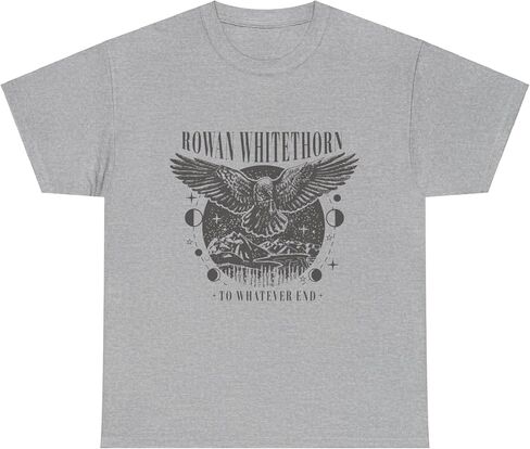 تي شيرت روان وايتهورن إلى أي شيء نهاية عرش الزجاج - Booktok Merch، تي شيرت برسومات للجنسين، هدية سارة جي ماس، عاشق الكتب YA in Kuwait