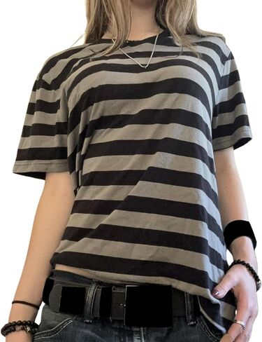 Grunge Shirt Y2k Women Graphic Gothic Short Sleeve Oversized Top Teen Girl Goth Punk Vintage Aesthetic Emo Baggy Tee in Saudi Arabia