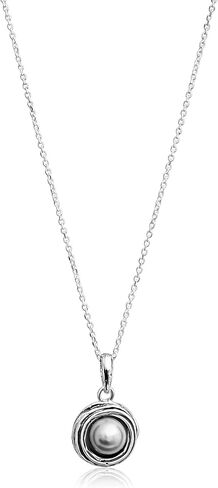 JEAN RACHEL JEWELRY 925 Sterling Silver Necklace for Women with Freshwater Pearl Vintage Design - Hypoallergenic, Lead & Nickel Free Jewelry - Artisan Handcrafted Statement Necklace in Kuwait