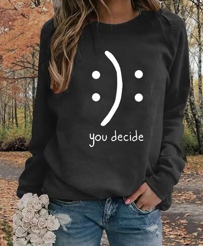 Women Cute Graphic Funny Oversized Pullover Drop Shoulder Sweatshirts in Saudi Arabia