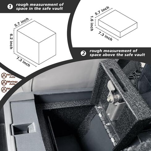 Muslogy Auto Center Console Organizer Safe Vault Lock Box Armrest Storage Compatible With Ford Maverick 2022-2025 2026 Center Console Insert Security Vault Organizer with 4 Digit Combo Password in Saudi Arabia