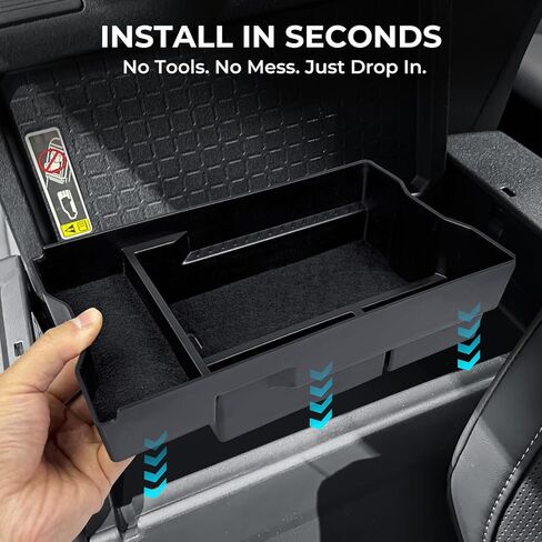 Center Console Organizer Tray Armrest Storage Box for Toyota RAV4 2026, Interior Accessories Insert Storage Tray for 2026 RAV 4, Black in Saudi Arabia