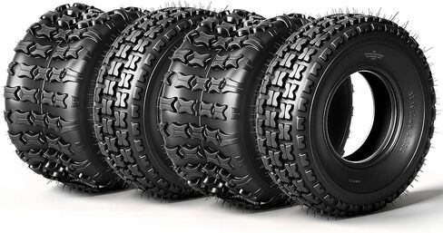 مجموعة من 4 إطارات ATV/UTV 19x7-8 أمامية و18x9.5-8 خلفية لجميع التضاريس، 19x7x8 و18x9.5x8,4 طبقات، مداس غير اتجاهي، بدون أنبوب in Kuwait