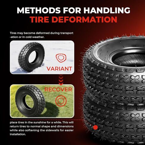 مجموعة من 4 إطارات ATV/UTV 19x7-8 أمامية و18x9.5-8 خلفية لجميع التضاريس، 19x7x8 و18x9.5x8,4 طبقات، مداس غير اتجاهي، بدون أنبوب in Kuwait