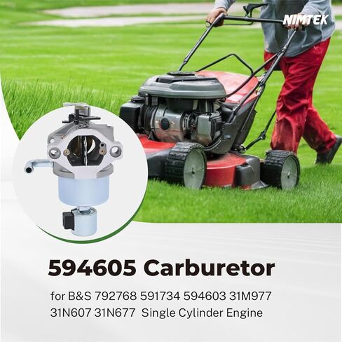 594605 Carburetor with Air Filter Fuel Filter for B&S 792768 591734 31N607 31P677 31Q677 Single Cylinder Engine in Saudi Arabia