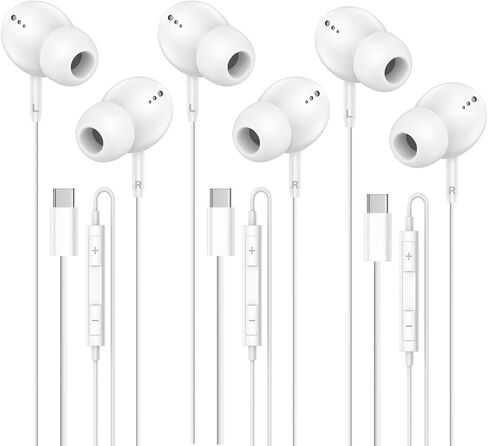 Cianyyee 6Pack Wired Earbuds in-Ear Headphones, Earphones with Microphone for Clear Calls,Sound-Dynamic, Noise Isolating, for iPhone, iPad, Samsung, Laptop, Computer, Android Smartphones in Kuwait