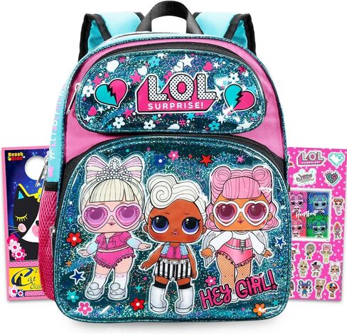 LOL Surprise Mini Backpack for Girls Set - Bundle with 12" Small Backpack, Stickers, and More | LOL Surprise Mini School Bag for Kids, Toddlers, Girls in Saudi Arabia