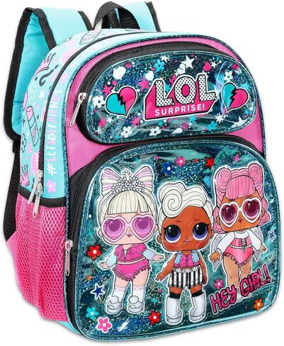LOL Surprise Mini Backpack for Girls Set - Bundle with 12" Small Backpack, Stickers, and More | LOL Surprise Mini School Bag for Kids, Toddlers, Girls in Saudi Arabia