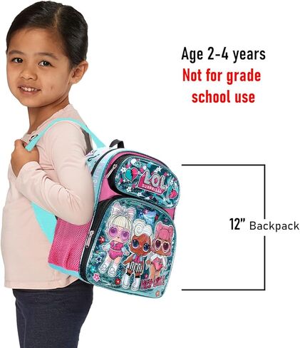 LOL Surprise Mini Backpack for Girls Set - Bundle with 12" Small Backpack, Stickers, and More | LOL Surprise Mini School Bag for Kids, Toddlers, Girls in Saudi Arabia