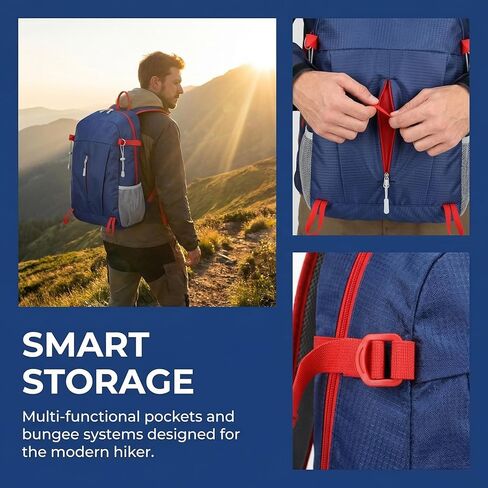 2026 New Model Folding Backpack for Hiking Nylon Unisex Waterproof Climbing Bag Camping Bag Travel Bag Lightweight NavyBlue in Saudi Arabia