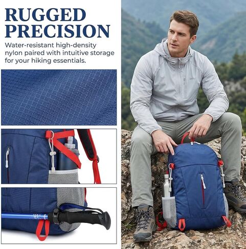 2026 New Model Folding Backpack for Hiking Nylon Unisex Waterproof Climbing Bag Camping Bag Travel Bag Lightweight NavyBlue in Saudi Arabia