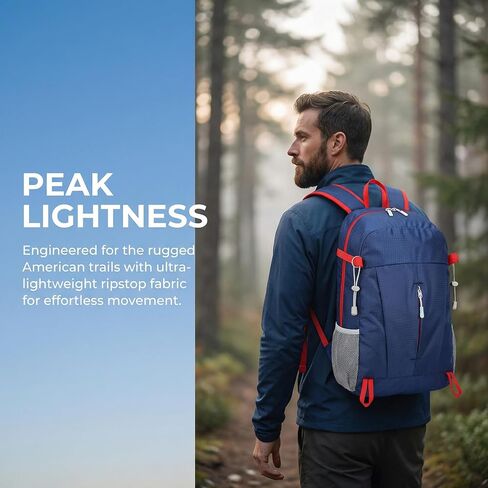 2026 New Model Folding Backpack for Hiking Nylon Unisex Waterproof Climbing Bag Camping Bag Travel Bag Lightweight NavyBlue in Saudi Arabia