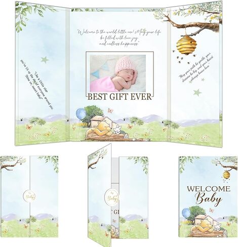 Winnie Baby Shower Guest Book, Winnie Baby Shower Signature Board, The Pooh Guest Books to Sign in, Boy or Girl Welcome Signature Memory Books Gifts for Girls Creative in Kuwait