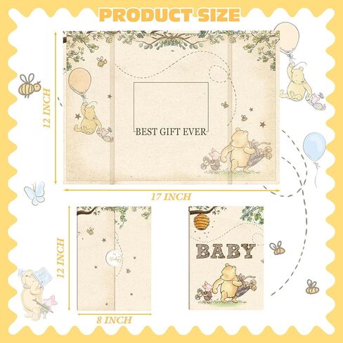 Winnie Baby Shower Guest Book, Winnie Baby Shower Signature Board, The Pooh Guest Books to Sign in, Boy or Girl Welcome Signature Memory Books Gifts for Girls Creative in Saudi Arabia