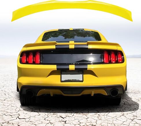 Rear Trunk Spoiler Compatible with 2015-2022 Mustang, H Style Spoiler Wing Triple Yellow (Color Code: H3) in Saudi Arabia