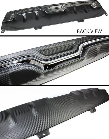 Carbon-Look Texture Chrome Rear Bumper Diffuser Compatible with 2016-2018 Honda Civic 4 Door Sedan in Saudi Arabia