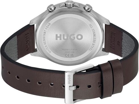 ساعة HUGO #Smash المتعددة للرجال - هيكل من الفولاذ المقاوم للصدأ، حركة متعددة الوظائف، تصميم أنيق وممتع، دقة الكوارتز، جريئة للاستخدام اليومي - هدية له in Saudi Arabia