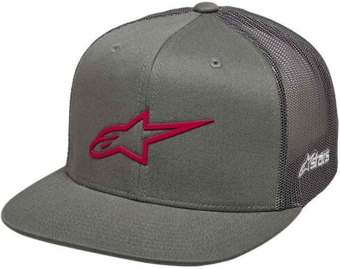 Alpinestars 1214-81723-1135-OS: قبعة سائق الشاحنة ثلاثية الأبعاد دائم الشباب رمادي/أحمر in Saudi Arabia
