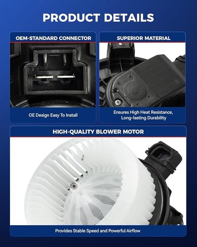 KAX HVAC Heater Blower Motor Compatible with Ram ProMaster 2500 ProMaster 1500 ProMaster 3500 2014-2021 - Replaces# 76990 in Saudi Arabia