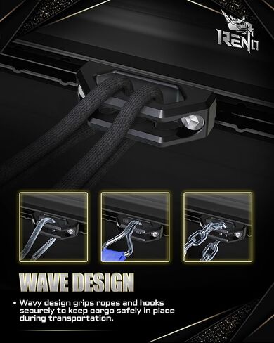 RENO Tie Down Anchors, Bed Rail Cleats for Utili-Track Bed Rail System Compatible with 2005-2024 Frontier / 2004-2024 Titan, Replaces OEM 999T7-ZV00A (Red,2PCS) in Kuwait