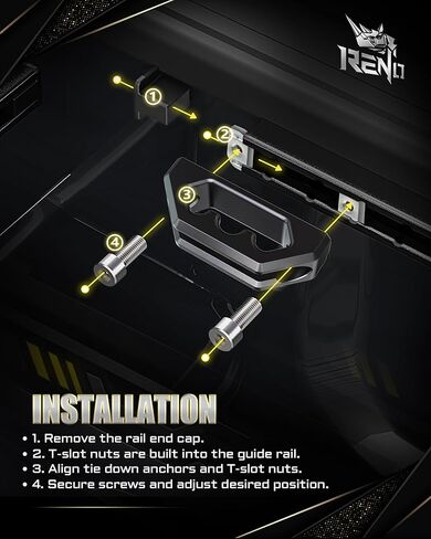 RENO Tie Down Anchors, Bed Rail Cleats for Utili-Track Bed Rail System Compatible with 2005-2024 Frontier / 2004-2024 Titan, Replaces OEM 999T7-ZV00A (Red,2PCS) in Kuwait