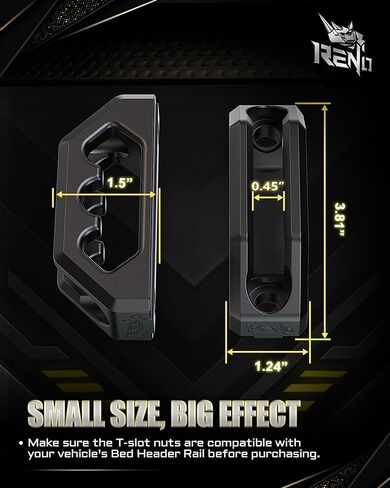 RENO Tie Down Anchors, Bed Rail Cleats for Utili-Track Bed Rail System Compatible with 2005-2024 Frontier / 2004-2024 Titan, Replaces OEM 999T7-ZV00A (Red,2PCS) in Kuwait