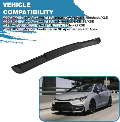 Rear Roof Spoiler fit for Toyota Corolla Sedan Base/Hybrid/SE Nightshade/XLE 2020 2021 2022, for Toyota Corolla Sedan Hybrid LE/L/LE/SE/XSE 2020-2023 Gloss Black Roof Spoiler in Kuwait