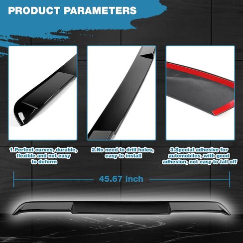 Rear Roof Spoiler fit for Toyota Corolla Sedan Base/Hybrid/SE Nightshade/XLE 2020 2021 2022, for Toyota Corolla Sedan Hybrid LE/L/LE/SE/XSE 2020-2023 Gloss Black Roof Spoiler in Kuwait