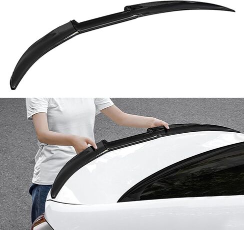 Compatible with KIA Forte 2017 2018 2019 2020+, Sedan Rear Trunk Boot Lip Wing Spoiler Car Spoiler Rear Splitter Exterior Accessories,A Glossy Black, normal in Saudi Arabia