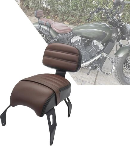 Motorcycle Passenger Seat with Backrest for Indian Bobber, Flat Rear Seat Cushion Backrest for Indian Scout Bobber Sixty Twenty (2018-2024) in Kuwait
