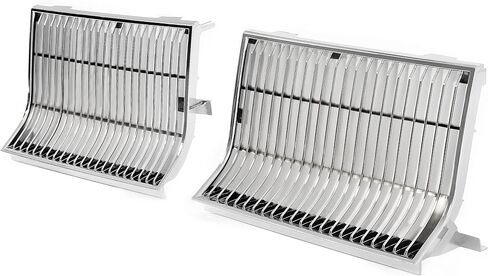 HECASA Grille Compatible with 1981-1986 All Oldsmobile Cutlass Supreme Calais Salon 2 Door Models Front Header Panel Radiator Grill ABS Silver in Saudi Arabia