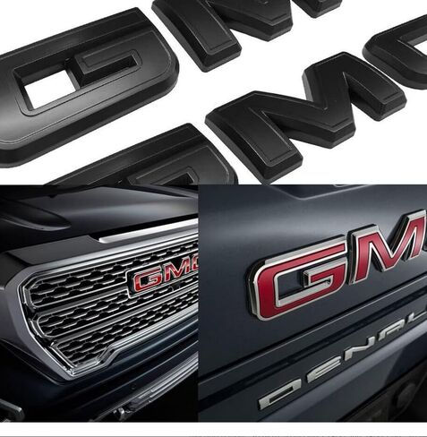 6 PCS Grille Letters Overlay Lettering Emblem for GMC Sierra 1500/2500/HD 2019-2024 Front+Rear Tailgate Overlay in Saudi Arabia