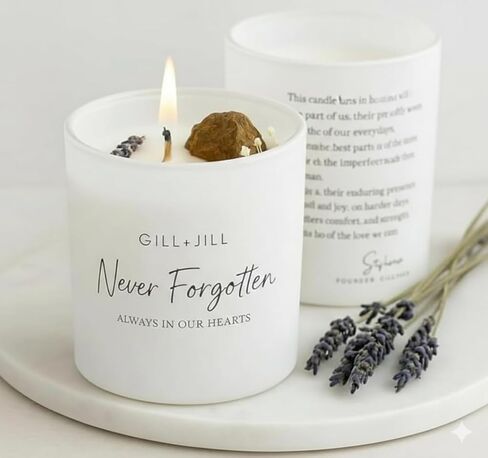 Never Forgotten Sympathy Candle for Loss of Loved One – Memorial Christmas Candle, Remembrance and Bereavement Gift – Grief Gifts, Condolence Gift, Memorial Christmas Gifts for Loss of Loved one in Saudi Arabia