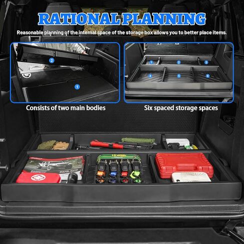 صندوق تخزين خلفي مخفي مخصص متوافق مع فورد برونكو 2021-2025 4 أبواب in Kuwait