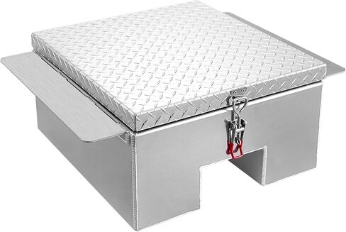 VEVOR Truck Bed Tool Box, Heavy Duty Aluminum Tool Box with Diamond Plate, Storage Toolbox Chest Organizer Supports up to 220 lbs, Ideal for Pickup, Truck Bed, RV, Trailer, 30.3 x 24 x 9 in, Silver in Saudi Arabia