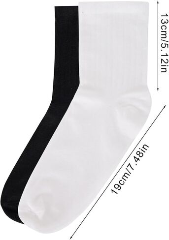 Fengek 6 Pairs Women's Crew Socks - Calf High Tube & Ankle High Workout Gym Socks, Soft Tall Casual for Daily Use in Saudi Arabia
