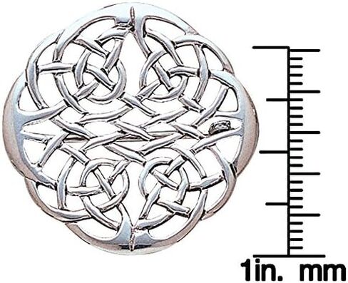 اتجاهات المجوهرات عقدة سلتيك أنيقة جولة نسج الفضة دبوس بروش طية صدر السترة in Kuwait